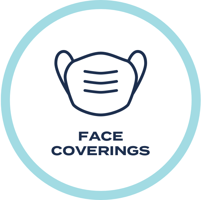 Please wear a face covering at all times. Our staff and event venue staff will be able to provide disposable masks if needed.
